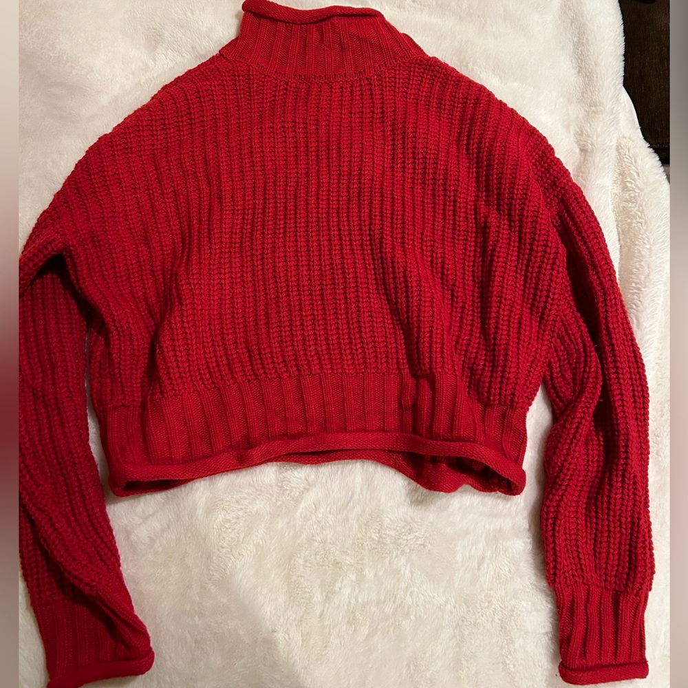 Garage- Red Knit Mock Neck Sweater (M)